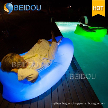 LED Lighted Square Lazy Sofa Inflatable Air Bed Sleeping Bag